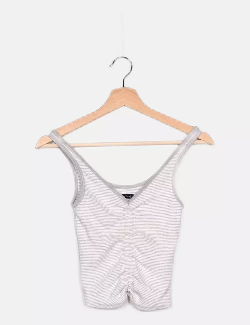 Abercrombie & Fitch Crop top bicolor rayas