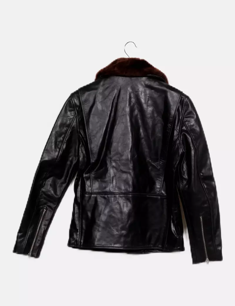 AVI LEATHER Biker piel negra