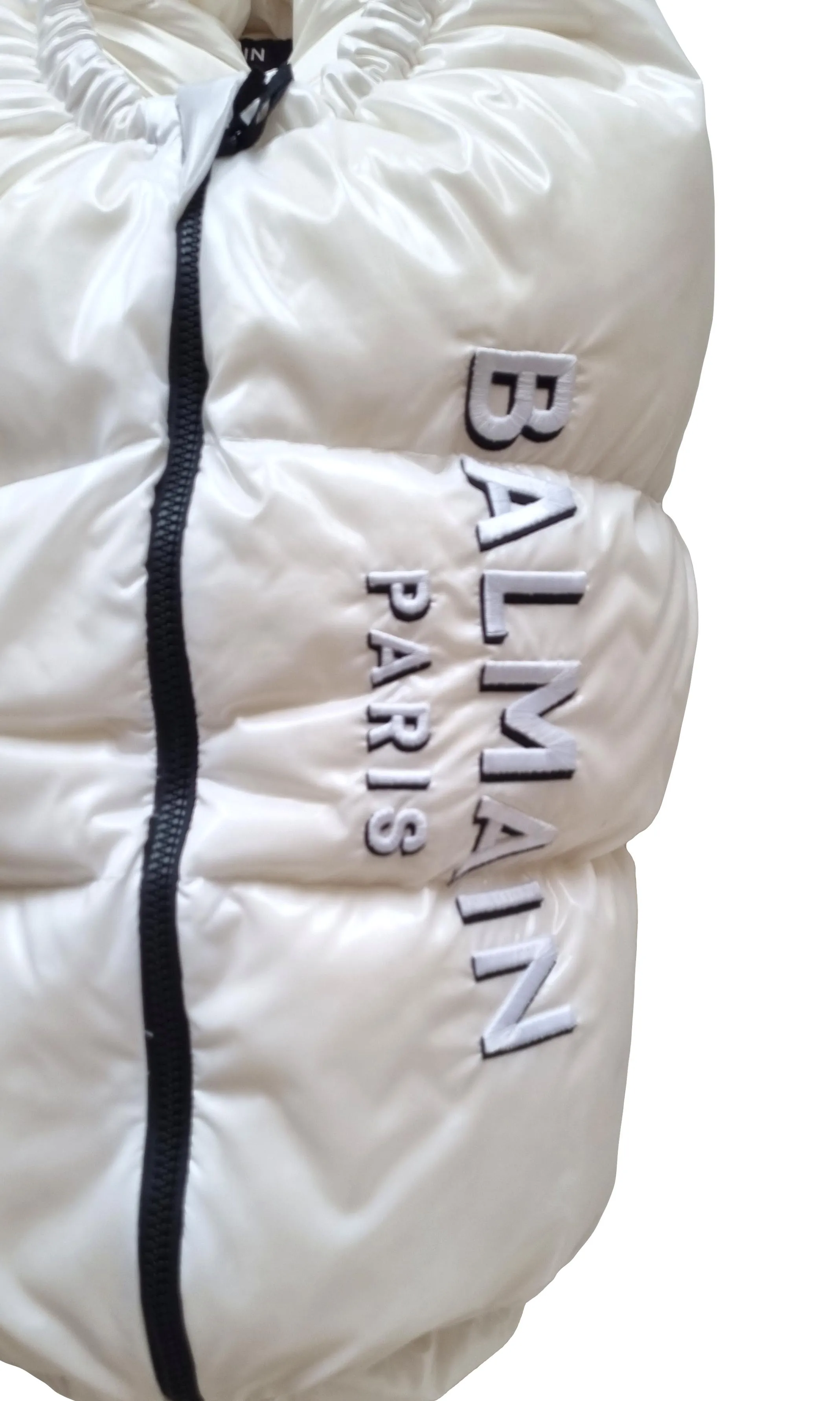 Balmain saco de dormir acolchado edredón 6P0A30 N0007 100 blanco talla 1