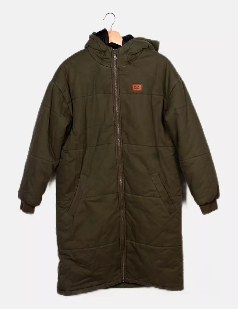 Billabong Parka verde capucha