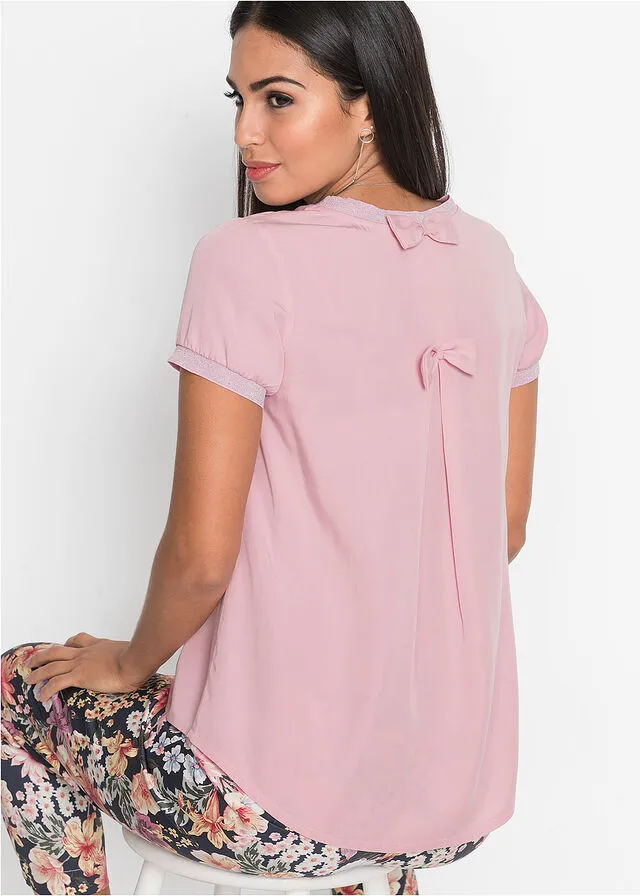 Blusa tipo túnica con lazos Rosa