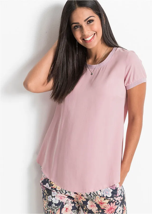 Blusa tipo túnica con lazos Rosa