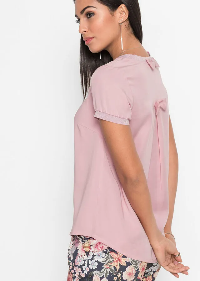 Blusa tipo túnica con lazos Rosa