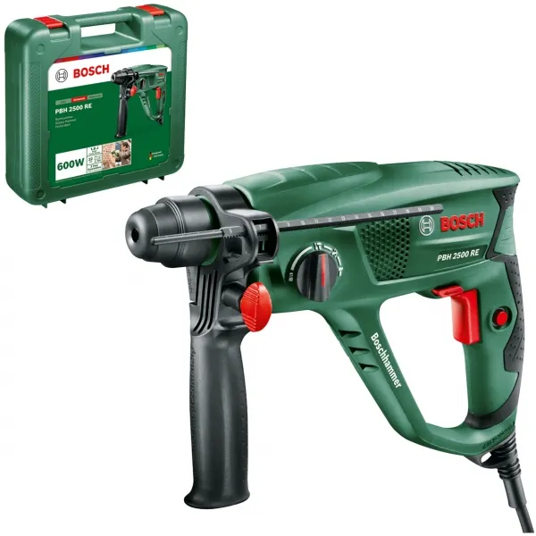 Bosch - PBH 2500 RE - Martillo perforador SDS-Plus, 600 W, 1.9 J, caja de plastico