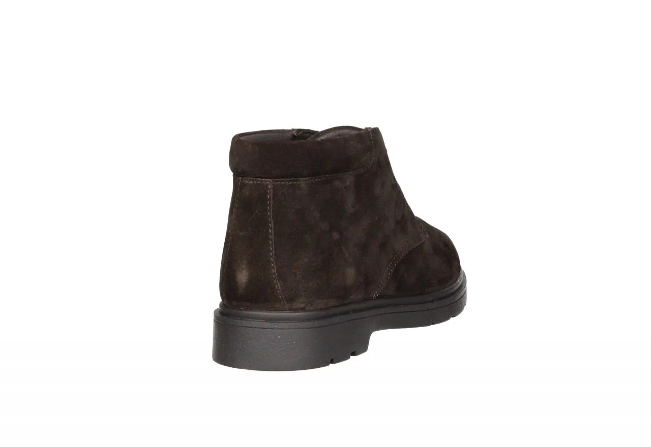 Botin Cordon Nobuck Marron Cuello Acolchado Piso Goma