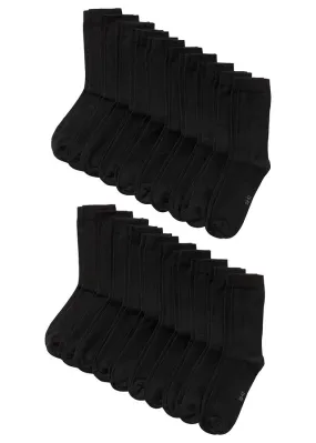 Calcetines con algodón orgánico (20 unidades) Negro