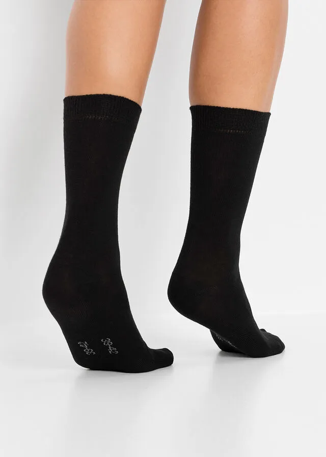 Calcetines con algodón orgánico (20 unidades) Negro