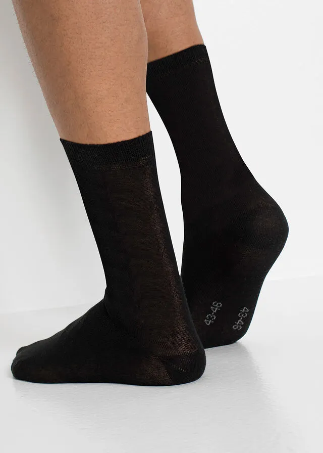 Calcetines con algodón orgánico (20 unidades) Negro