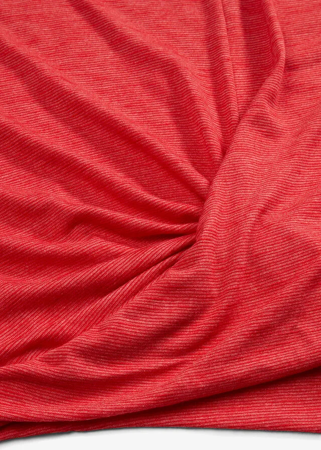 Camiseta jaspeada con nudo Rojo jaspeado