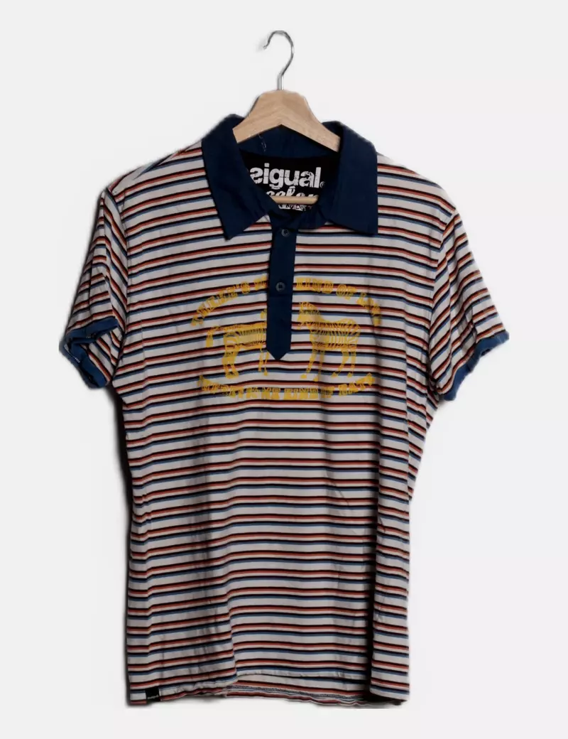 Desigual Polo multicolor rayas