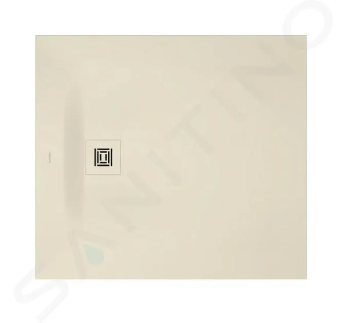Duravit Sustano - Plato de ducha 100x90 cm, DuraSolid, crema mate 720274620000000