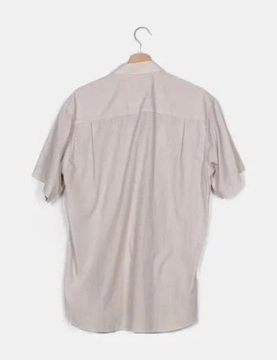 El Corte Inglés Camisa beige rayas multicolor