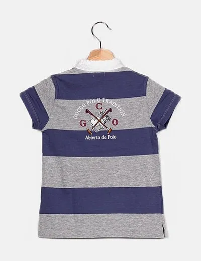 Gocco Polo rayas azul y gris