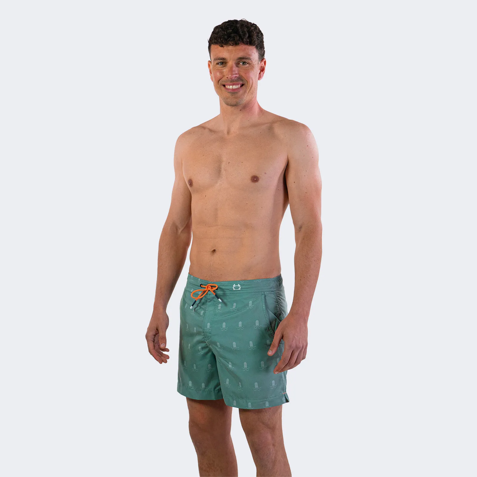 Men’s Swim Shorts olive green – Octopus
