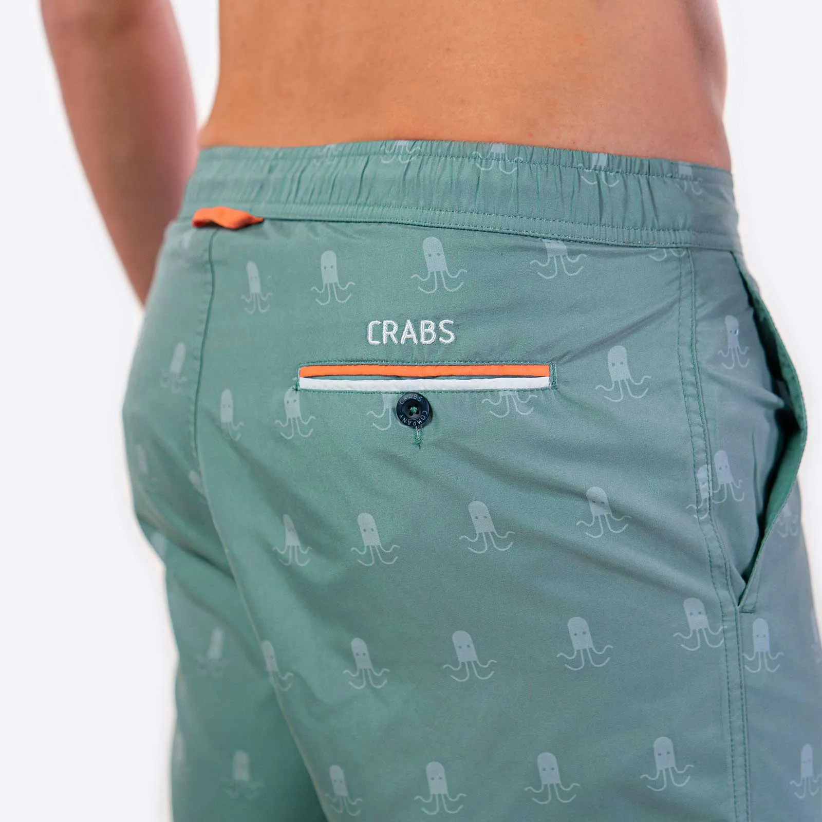 Men’s Swim Shorts olive green – Octopus