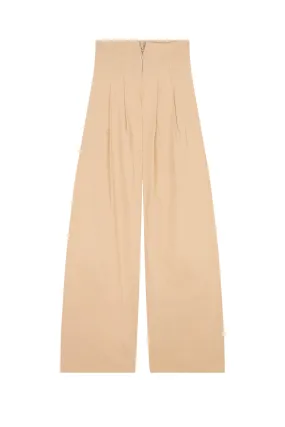 Mira, light peach high-waisted pants