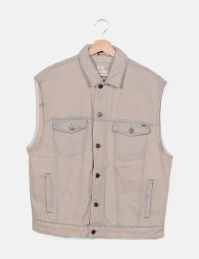 ONLY & SONS Chaleco denim taupe