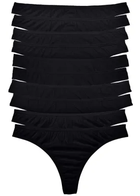 Pack de 10 tangas Negro