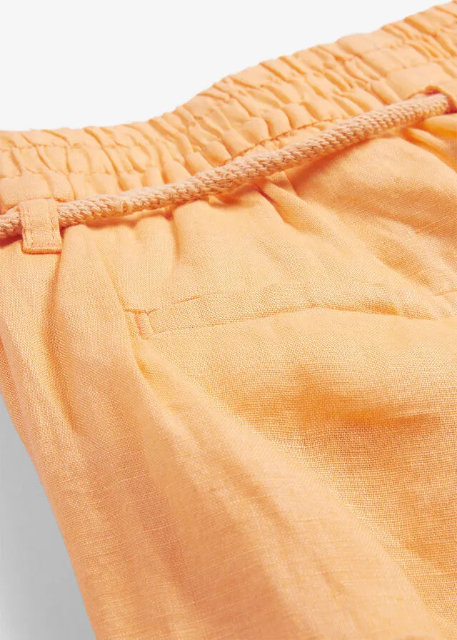 Pantalón con cinturilla elástica Naranja crema