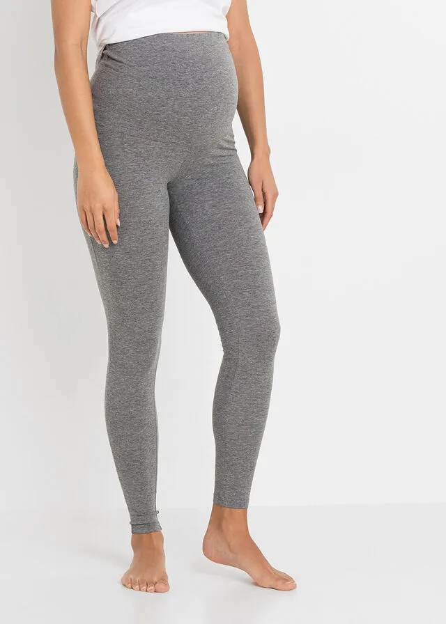 Pantalón de pijama premamá Negro-gris jaspeado