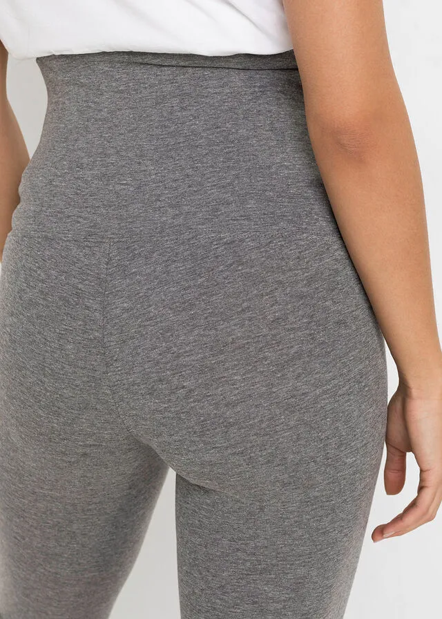 Pantalón de pijama premamá Negro-gris jaspeado