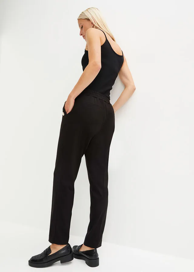 Pantalón ejecutivo con cintura cómoda Negro