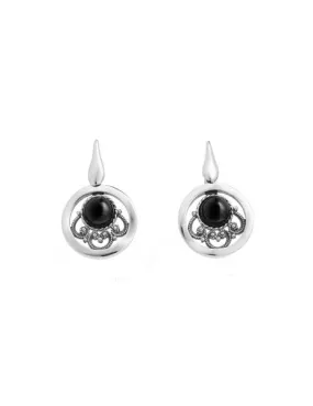 pendientes fink circle colgante azabache