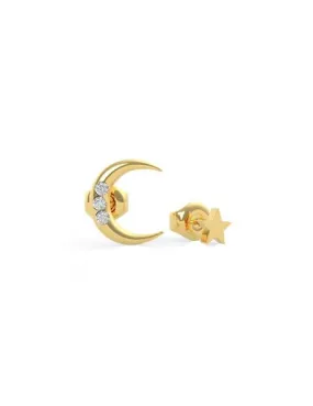 pendientes guess get lucky luna y estrella gold