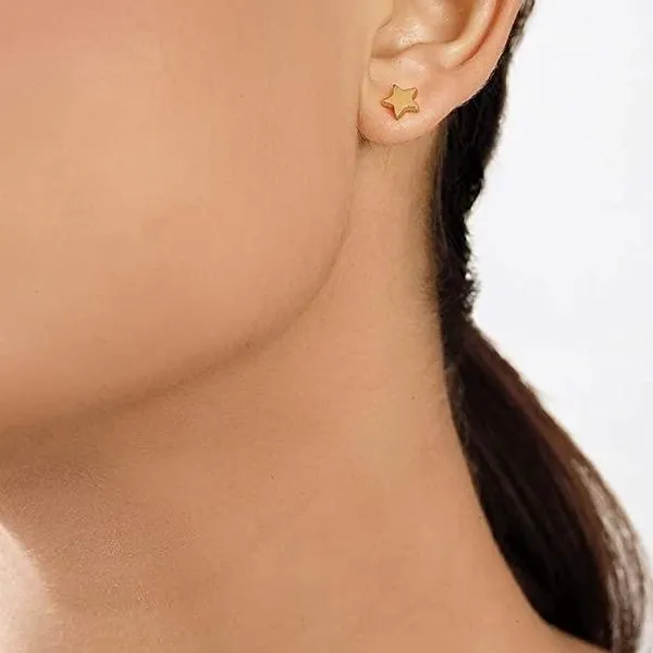 pendientes guess get lucky luna y estrella gold