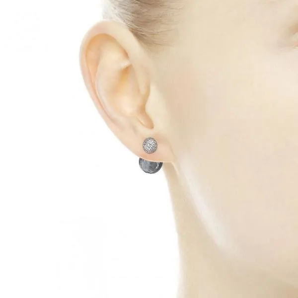 pendientes pandora gotas brillantes azul medianoch