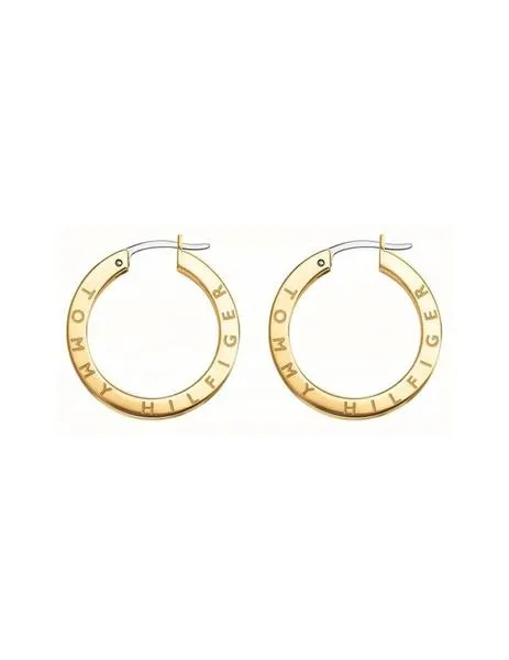 pendientes tommy hilfiger thin earrings gold