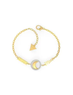 pulsera guess 'i need my space' aro luna gld