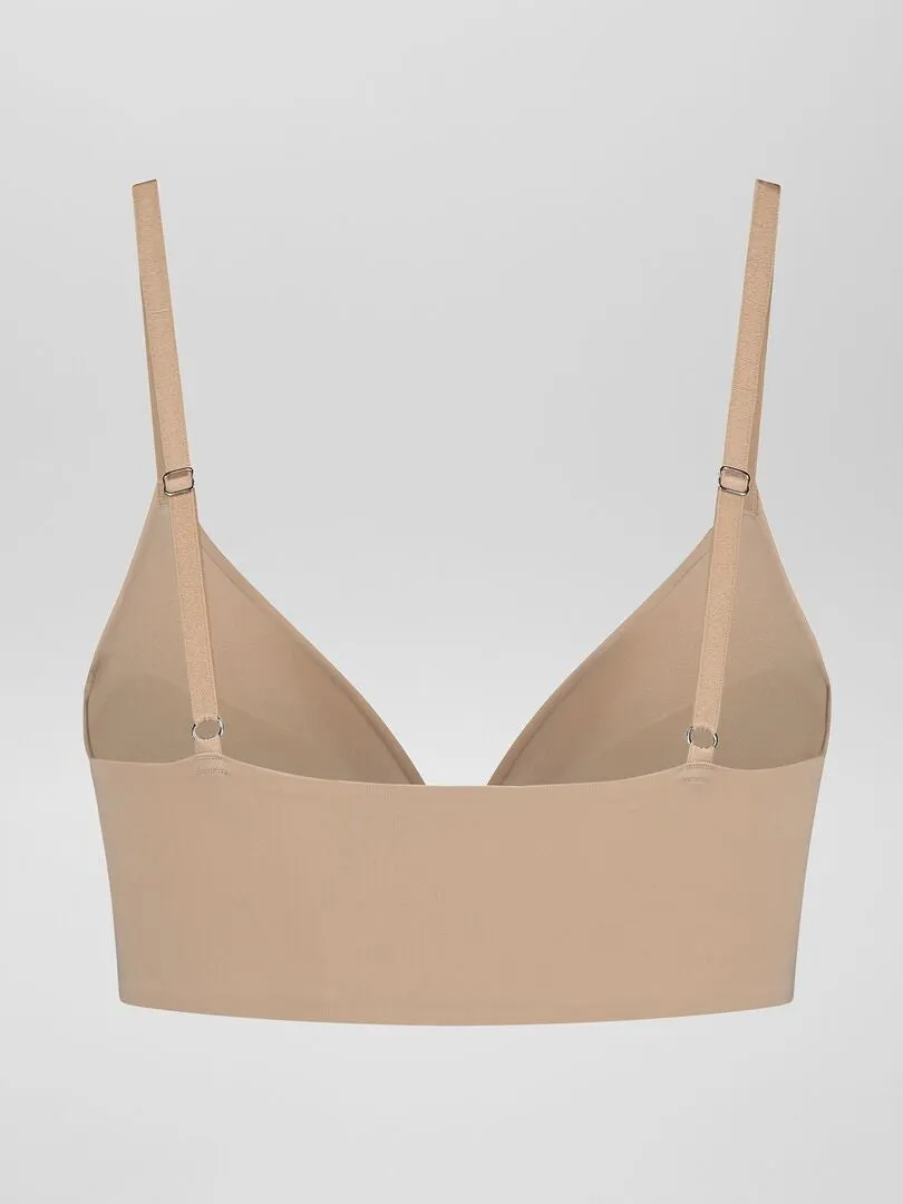 Sujetador con escote pronunciado 'Bye Bra' - BEIGE
