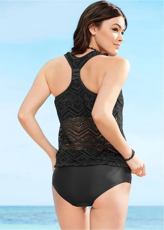 Tankini (juego de 2 piezas) Negro