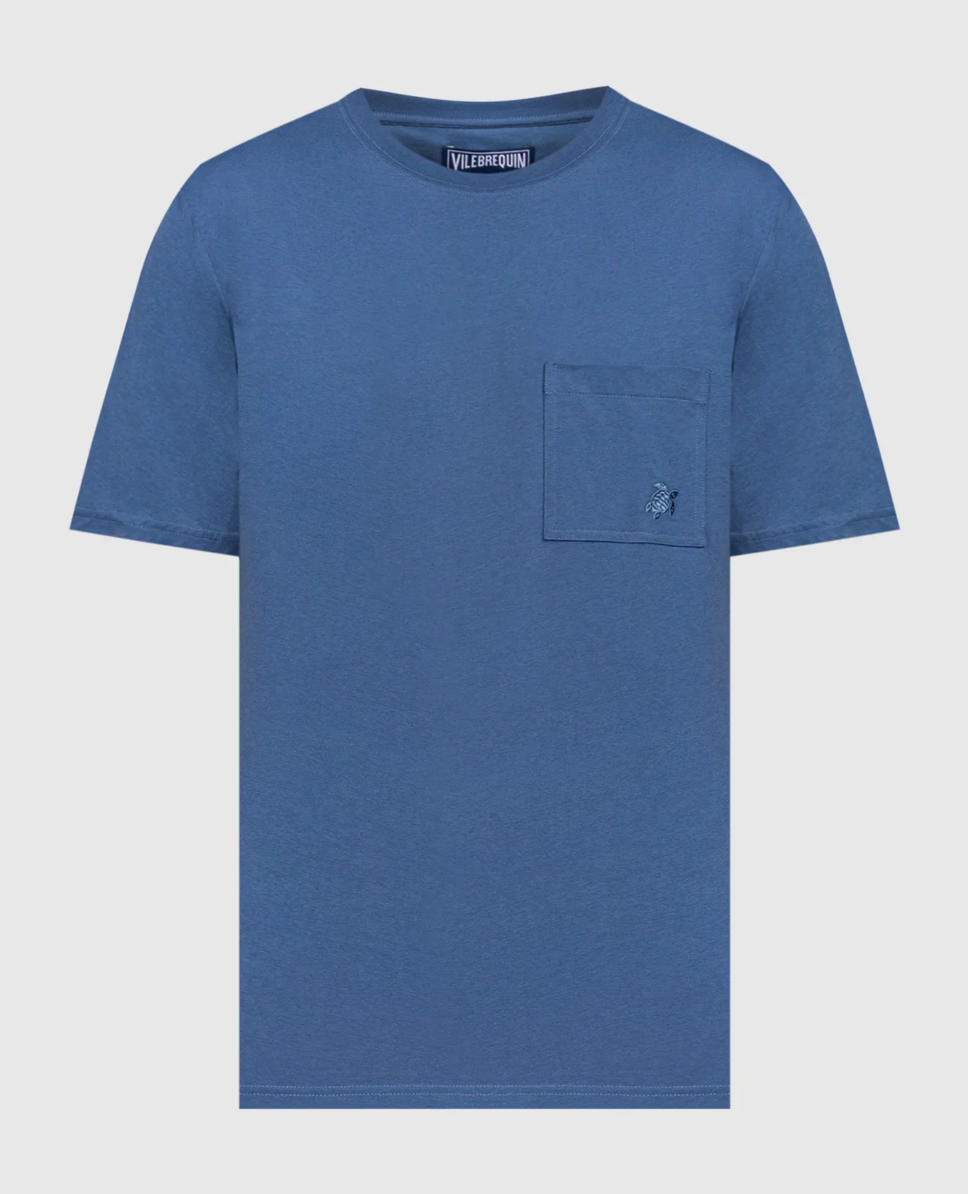 Vilebrequin Blue t-shirt with logo embroidery
