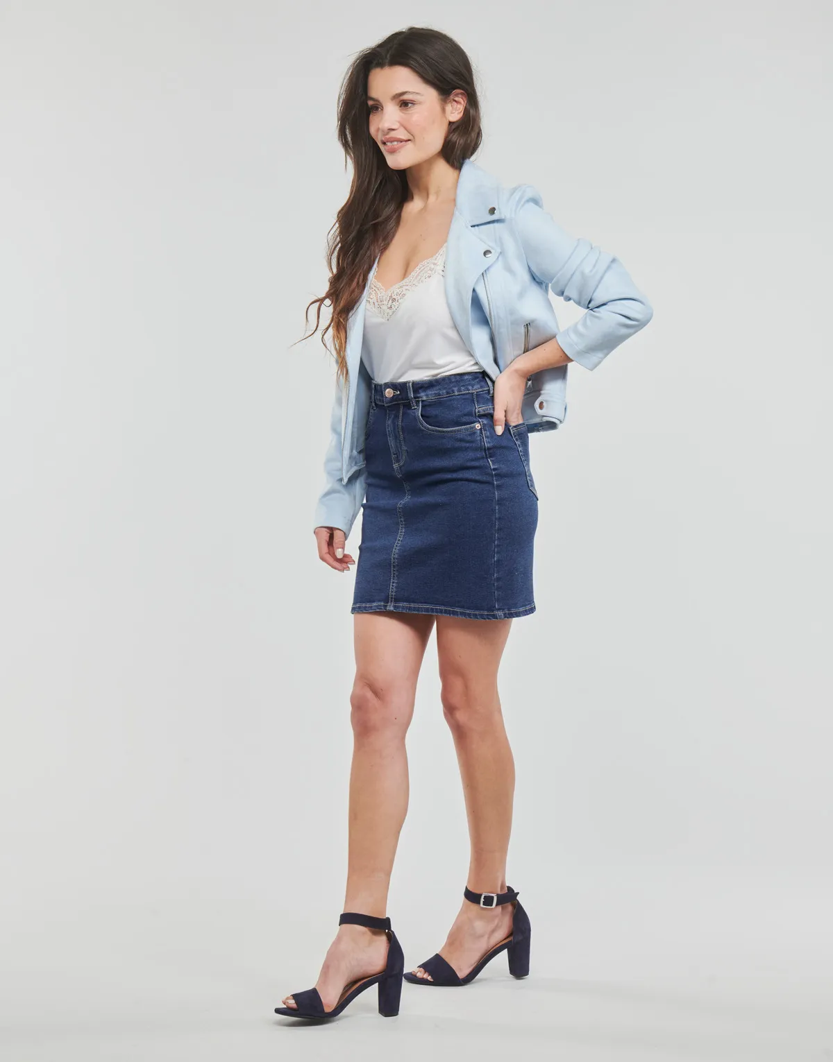 VMLUNA HR DENIM SKIRT MIX GA