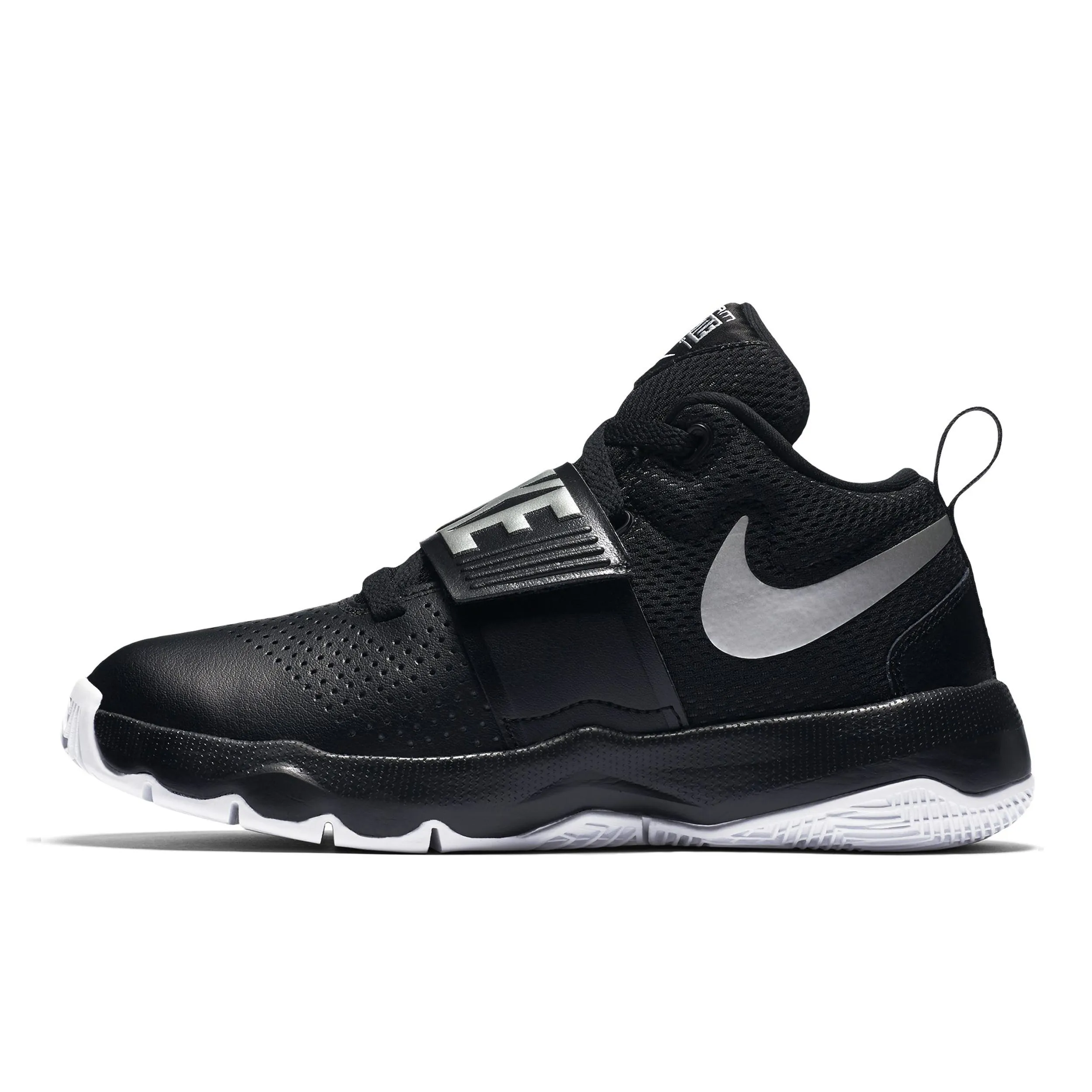 Zapatillas Básquetbol Niño Nike Team Hustle D8 Negra