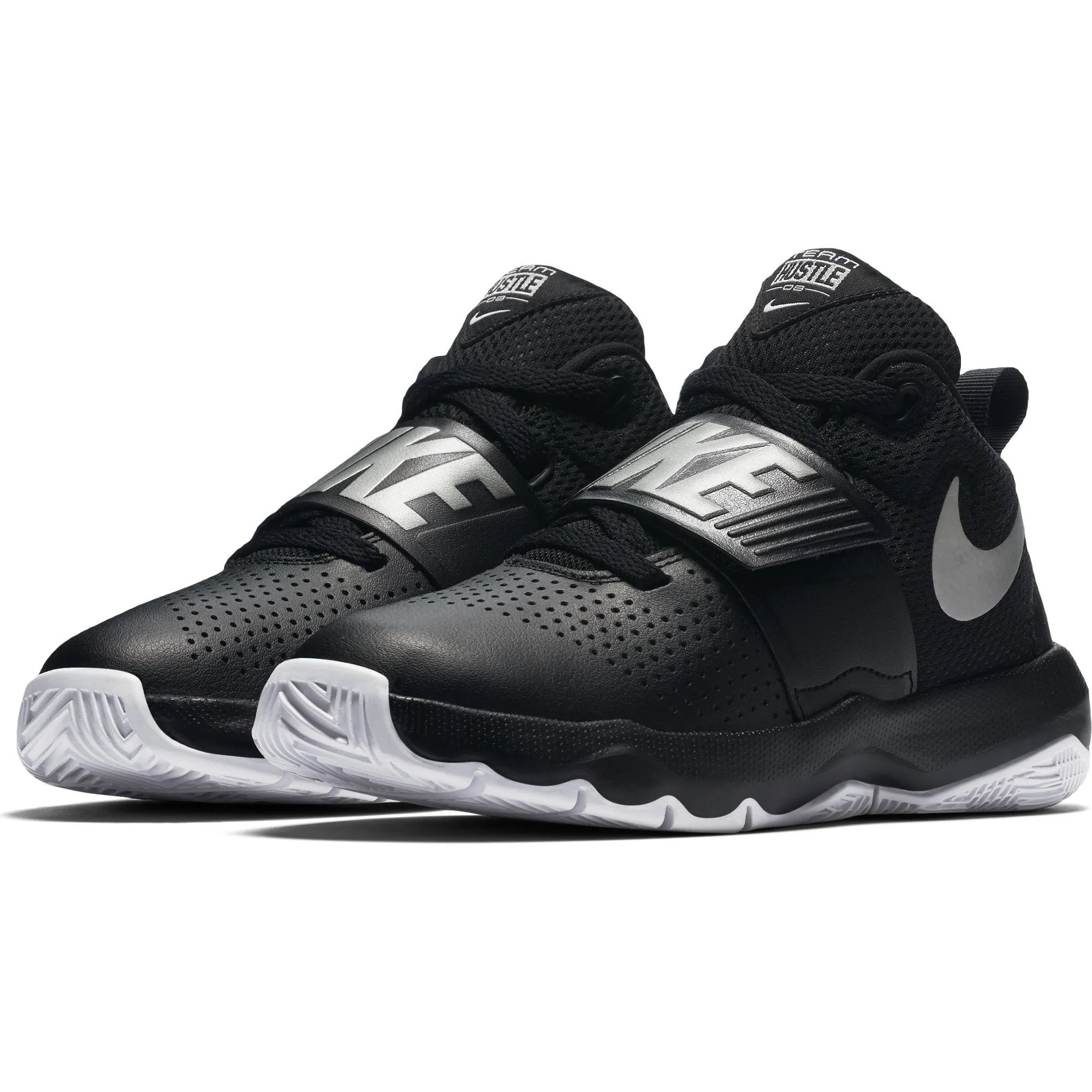 Zapatillas Básquetbol Niño Nike Team Hustle D8 Negra