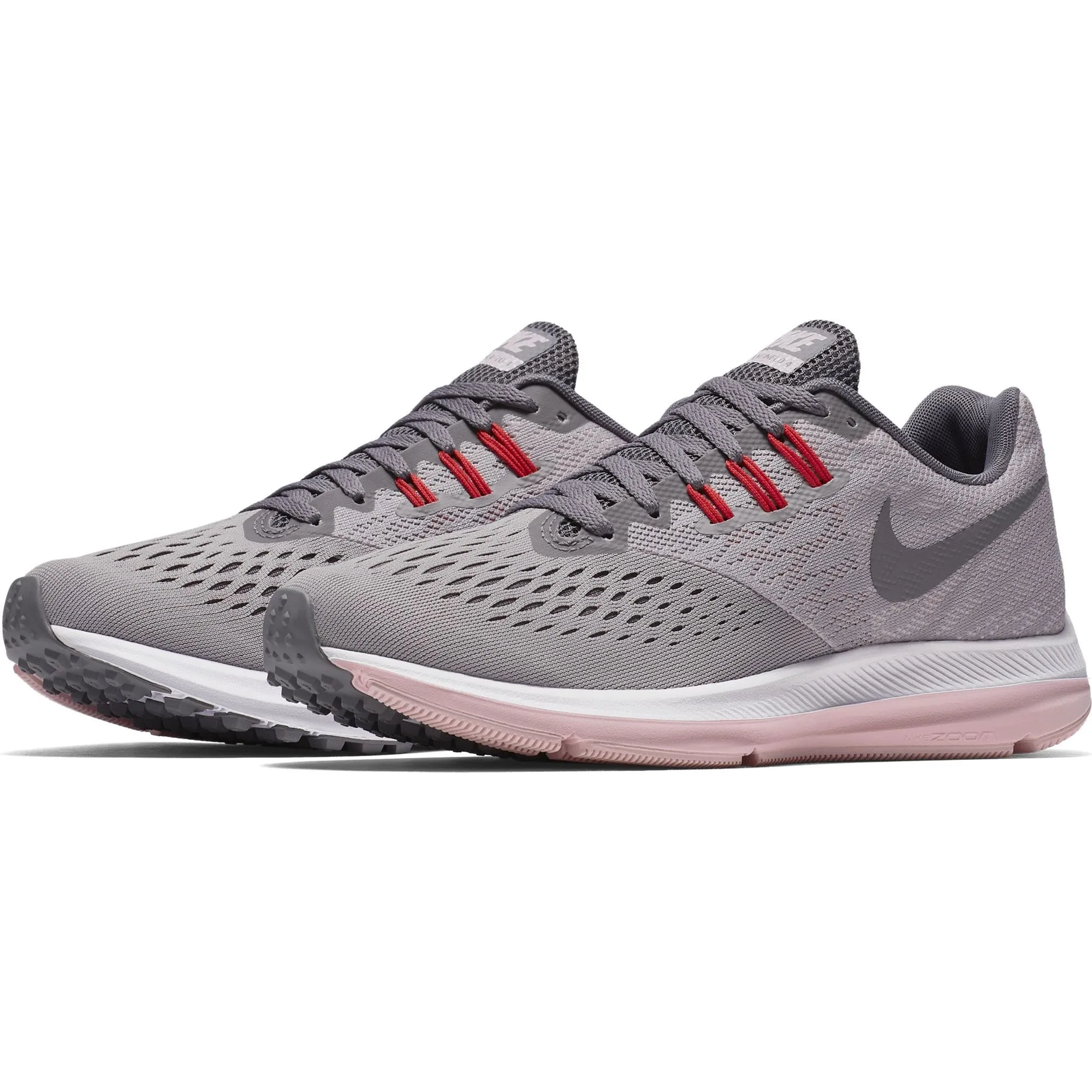 Zapatillas Running Mujer Nike Air Zoom Winflo 4 Gris/Rosada