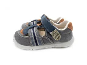 Zapy Ad72655 Sandalia Textil Grafito-jeans Velcro NiÑos