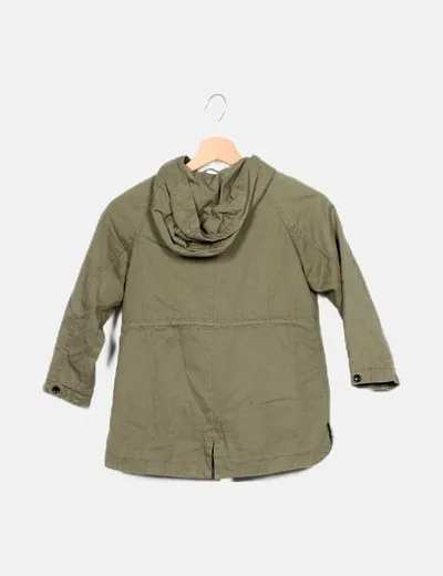 Zara Parka verde capucha